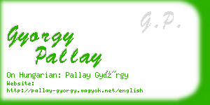 gyorgy pallay business card